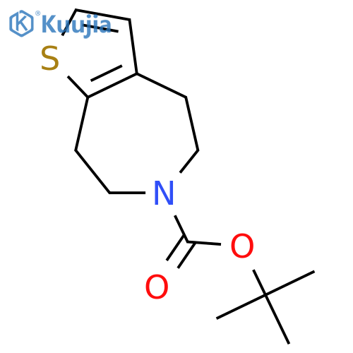 6H-Thieno[2,3-d]azepine-6-carboxylicacid, 4,5,7,8-tetrahydro-, 1,1-dimethylethyl ester structure