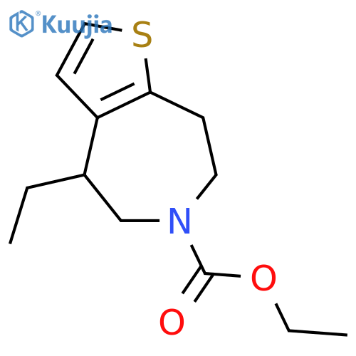 6H-Thieno[2,3-d]azepine-6-carboxylic acid, 4-ethyl-4,5,7,8-tetrahydro-,ethyl ester structure