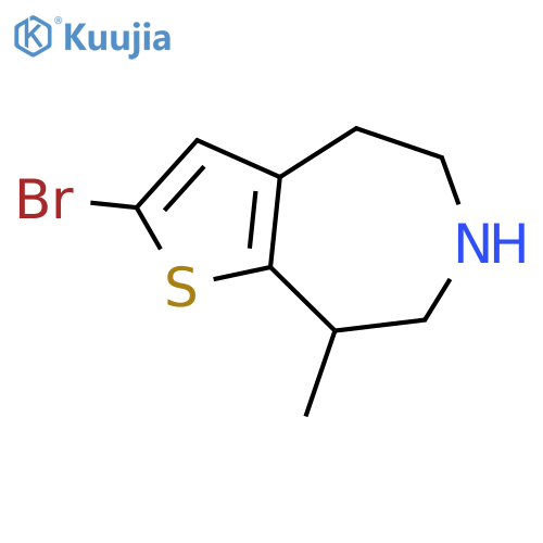 4H-Thieno[2,3-d]azepine, 2-bromo-5,6,7,8-tetrahydro-8-methyl-, (8S)- structure