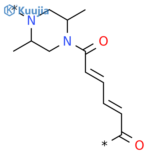 POLY[(2,5-DIMETHYL-1,4-PIPERAZINEDIYL)(1,6-DIOXO-2,4-HEXADIENE-1,6-DIYL)] structure