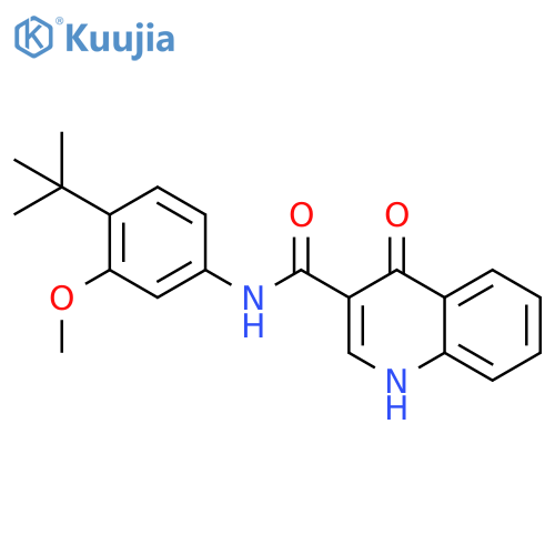 3-Quinolinecarboxamide,N-[4-(1,1-dimethylethyl)-3-methoxyphenyl]-1,4-dihydro-4-oxo- structure
