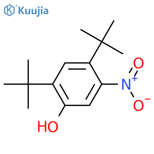 2,4-ditert-butyl-5-nitro-phenol structure
