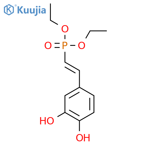 Phosphonic acid, [(1E)-2-(3,4-dihydroxyphenyl)ethenyl]-, diethyl ester structure