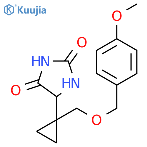2,4-Imidazolidinedione,5-[1-[[(4-methoxyphenyl)methoxy]methyl]cyclopropyl]- structure