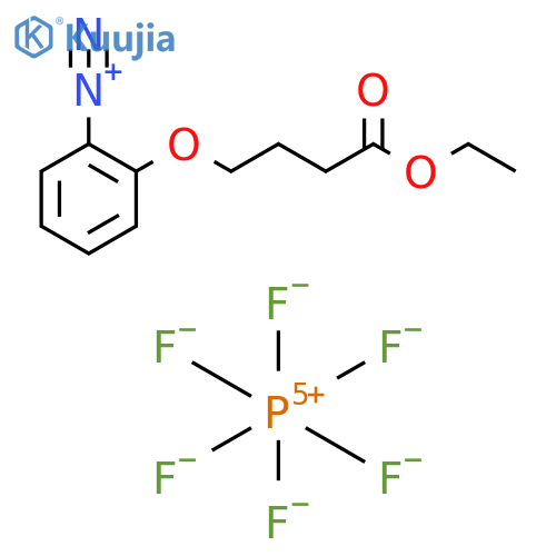 Benzenediazonium, 2-(4-ethoxy-4-oxobutoxy)-,hexafluorophosphate(1-) structure
