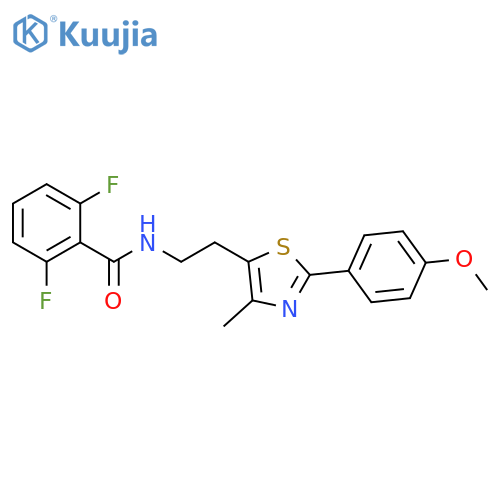 2,6-difluoro-N-{2-2-(4-methoxyphenyl)-4-methyl-1,3-thiazol-5-ylethyl}benzamide structure
