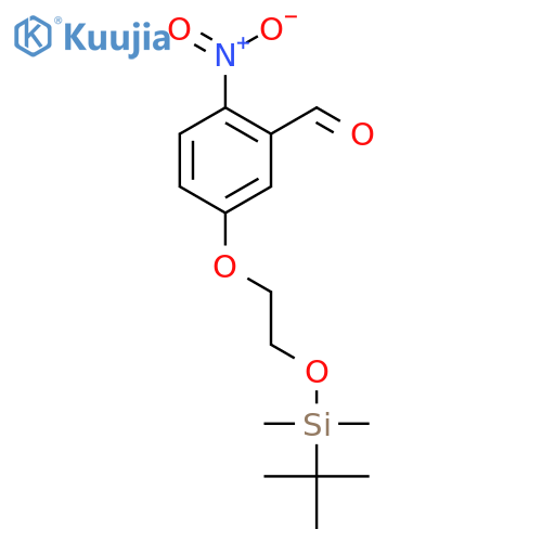 Benzaldehyde, 5-[2-[[(1,1-dimethylethyl)dimethylsilyl]oxy]ethoxy]-2-nitro- structure