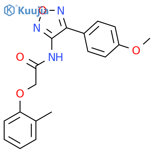 N-4-(4-methoxyphenyl)-1,2,5-oxadiazol-3-yl-2-(2-methylphenoxy)acetamide structure