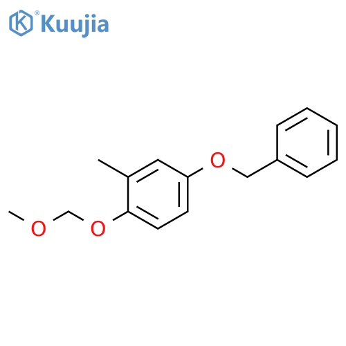 Benzene, 1-(methoxymethoxy)-2-methyl-4-(phenylmethoxy)- structure