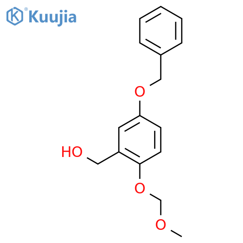 Benzenemethanol, 2-(methoxymethoxy)-5-(phenylmethoxy)- structure