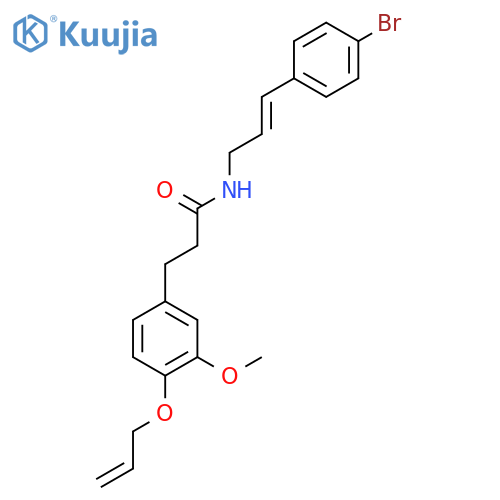 Benzenepropanamide,N-[3-(4-bromophenyl)-2-propenyl]-3-methoxy-4-(2-propenyloxy)- structure