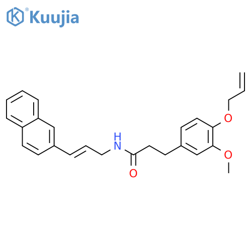 Benzenepropanamide,3-methoxy-N-[3-(2-naphthalenyl)-2-propenyl]-4-(2-propenyloxy)- structure