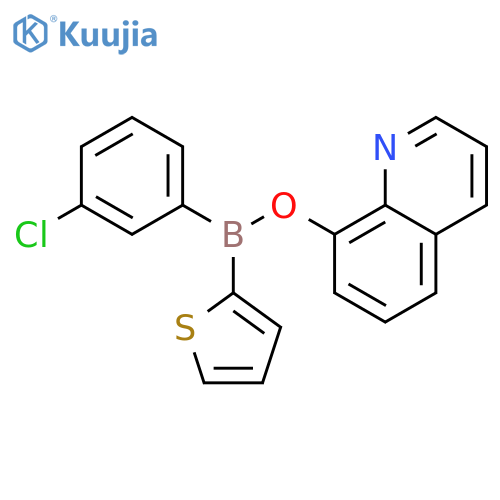 Borinic acid, (3-chlorophenyl)-2-thienyl-, 8-quinolinyl ester structure