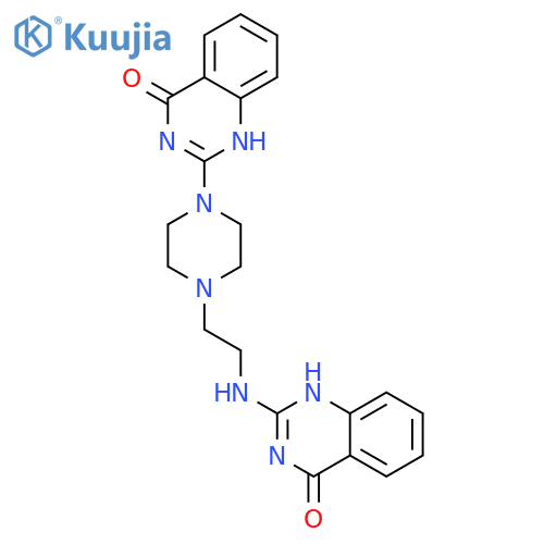 4(1H)-Quinazolinone,2-[4-[2-[(1,4-dihydro-4-oxo-2-quinazolinyl)amino]ethyl]-1-piperazinyl]- structure