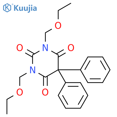 2,4,6(1H,3H,5H)-Pyrimidinetrione, 1,3-bis(ethoxymethyl)-5,5-diphenyl- structure