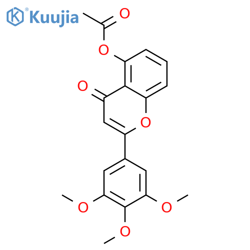 4H-1-Benzopyran-4-one, 5-(acetyloxy)-2-(3,4,5-trimethoxyphenyl)- structure