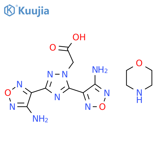1H-1,2,4-Triazole-1-acetic acid, 3,5-bis(4-amino-1,2,5-oxadiazol-3-yl)-,compd. with morpholine (1:1) structure