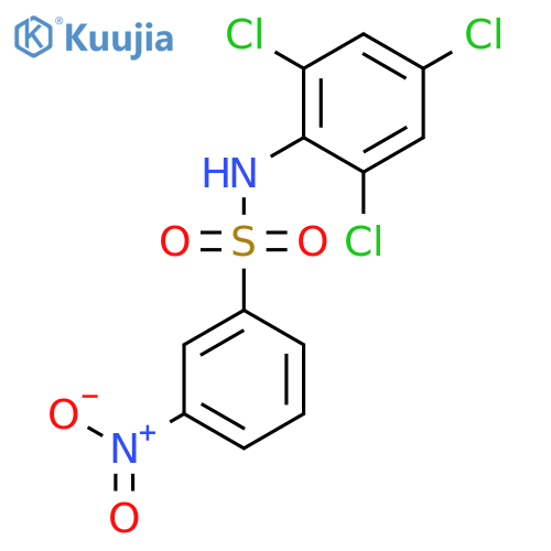 Benzenesulfonamide, 3-nitro-N-(2,4,6-trichlorophenyl)- structure
