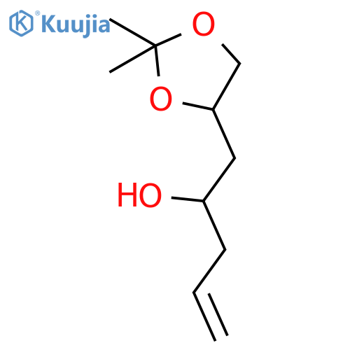 1,3-Dioxolane-4-ethanol, 2,2-dimethyl-α-2-propen-1-yl-, (αR,4S)- structure
