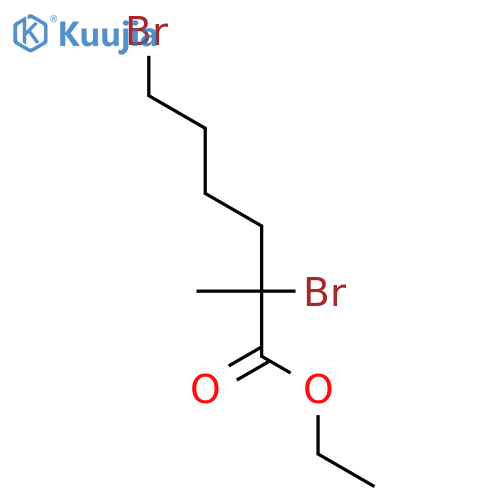 Hexanoic acid, 2,6-dibromo-2-methyl-, ethyl ester structure