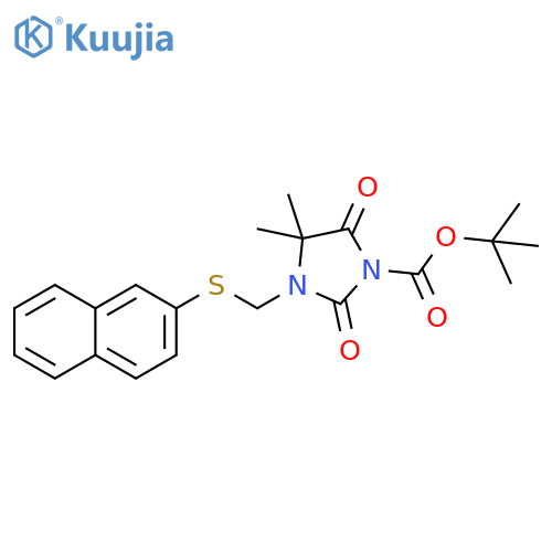 1-Imidazolidinecarboxylic acid,4,4-dimethyl-3-[(2-naphthalenylthio)methyl]-2,5-dioxo-, 1,1-dimethylethylester structure