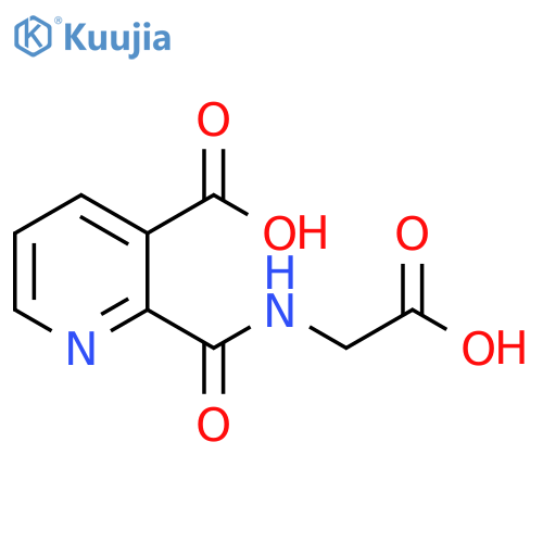 3-Pyridinecarboxylic acid, 2-[[(carboxymethyl)amino]carbonyl]- structure