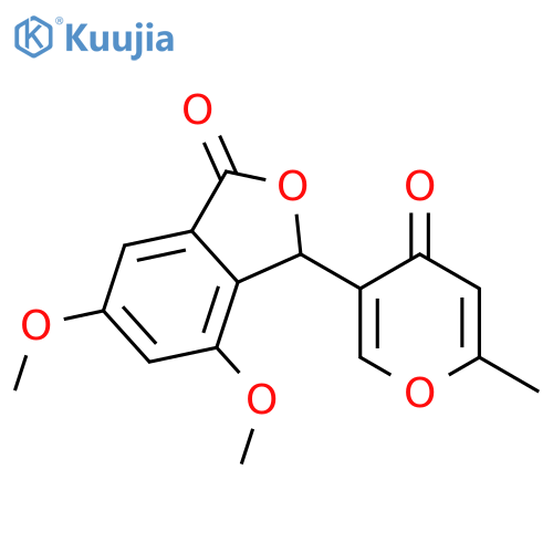 1(3H)-Isobenzofuranone,4,6-dimethoxy-3-(6-methyl-4-oxo-4H-pyran-3-yl)-, (3R)- structure