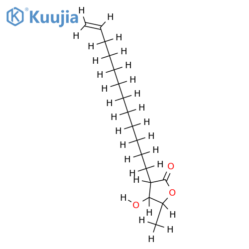 (2R, 3R, 4S)-2-dodec-omega-enyl-3-hydroxy-4-methylbutanolide structure