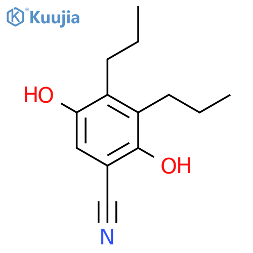 Benzonitrile, 2,5-dihydroxy-3,4-dipropyl- structure