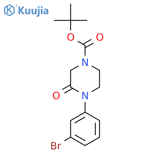 1-Piperazinecarboxylic acid, 4-(3-bromophenyl)-3-oxo-,1,1-dimethylethyl ester structure