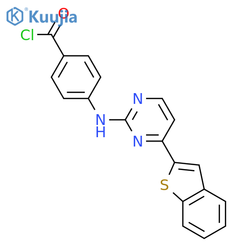 Benzoyl chloride, 4-[(4-benzo[b]thien-2-yl-2-pyrimidinyl)amino]- structure