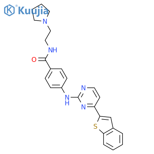 Benzamide,4-[(4-benzo[b]thien-2-yl-2-pyrimidinyl)amino]-N-[2-(1-pyrrolidinyl)ethyl]- structure