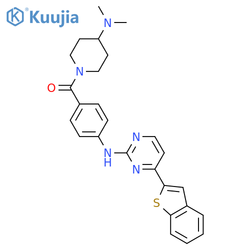 4-Piperidinamine,1-[4-[(4-benzo[b]thien-2-yl-2-pyrimidinyl)amino]benzoyl]-N,N-dimethyl- structure