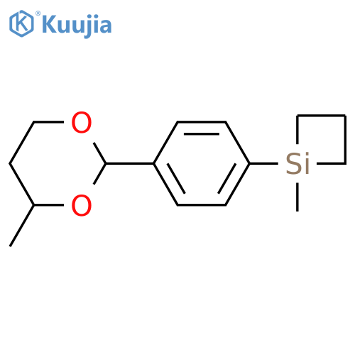 1,3-Dioxane, 4-methyl-2-[4-(1-methylsilacyclobut-1-yl)phenyl]- structure
