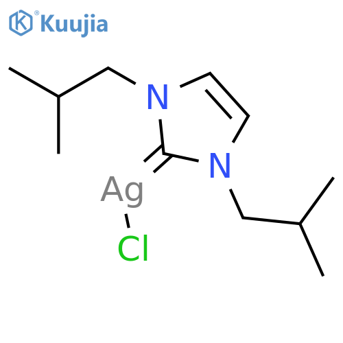 Silver,chloro[1,3-dihydro-1,3-bis(2-methylpropyl)-2H-imidazol-2-ylidene]- structure