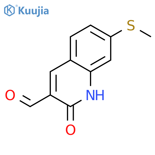 7-Methylsulfanyl-2-oxo-1,2-dihydro-quinoline-3-carbaldehyde structure