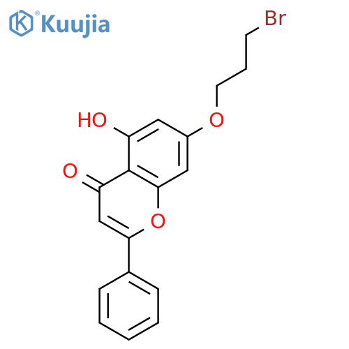 4H-1-Benzopyran-4-one, 7-(3-bromopropoxy)-5-hydroxy-2-phenyl- structure