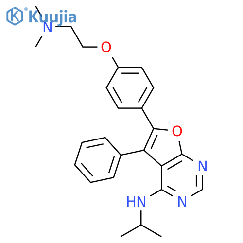 Furo[2,3-d]pyrimidin-4-amine,6-[4-[2-(dimethylamino)ethoxy]phenyl]-N-(1-methylethyl)-5-phenyl- structure