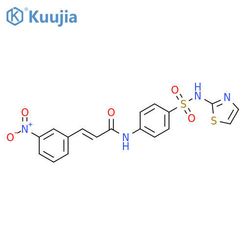 (2E)-3-(3-nitrophenyl)-N-{4-(1,3-thiazol-2-yl)sulfamoylphenyl}prop-2-enamide structure
