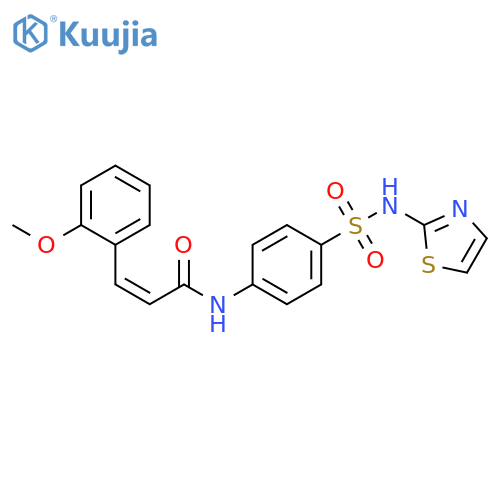 2-Propenamide,3-(2-methoxyphenyl)-N-[4-[(2-thiazolylamino)sulfonyl]phenyl]-, (2Z)- structure