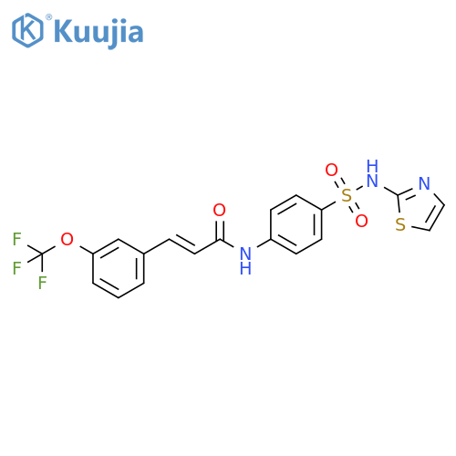 2-Propenamide,N-[4-[(2-thiazolylamino)sulfonyl]phenyl]-3-[3-(trifluoromethoxy)phenyl]-,(2E)- structure