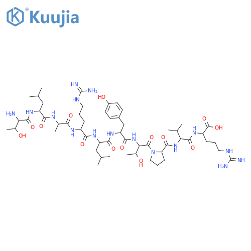 L-Arginine,L-threonyl-L-leucyl-L-alanyl-L-arginyl-L-leucyl-L-tyrosyl-L-threonyl-L-prolyl-L-valyl- structure
