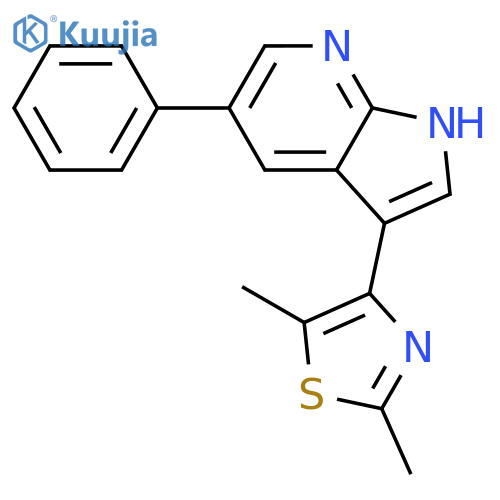 1H-Pyrrolo[2,3-b]pyridine, 3-(2,5-dimethyl-4-thiazolyl)-5-phenyl- structure