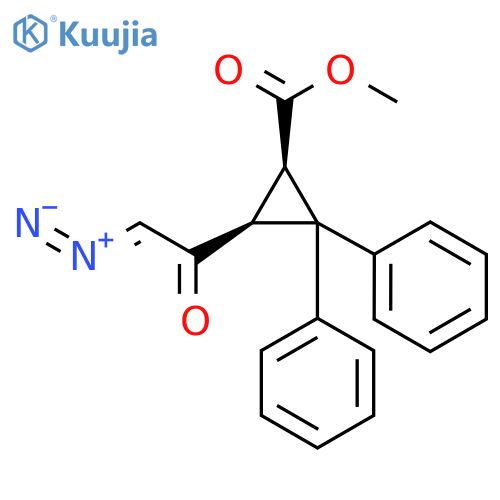 Cyclopropanecarboxylic acid, 3-(diazoacetyl)-2,2-diphenyl-, methylester, (1R,3S)-rel- structure