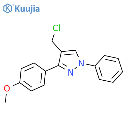 4-(CHLOROMETHYL)-3-(4-METHOXYPHENYL)-1-PHENYL-1H-PYRAZOLE structure