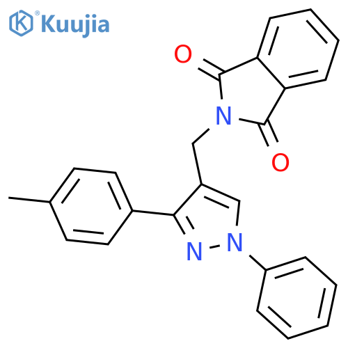 1H-Isoindole-1,3(2H)-dione,2-[[3-(4-methylphenyl)-1-phenyl-1H-pyrazol-4-yl]methyl]- structure