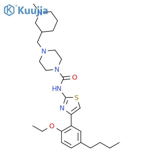 1-Piperazinecarboxamide,N-[4-(5-butyl-2-ethoxyphenyl)-2-thiazolyl]-4-[[(3R)-1-methyl-3-piperidinyl]methyl]- structure