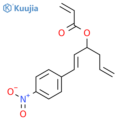 2-Propenoic acid, (1S)-1-[(1E)-2-(4-nitrophenyl)ethenyl]-3-butenyl ester structure
