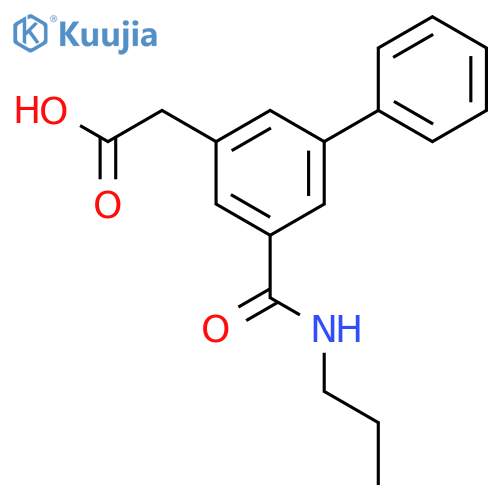 [1,1'-BIPHENYL]-3-ACETIC ACID, 5-[(PROPYLAMINO)CARBONYL]- structure