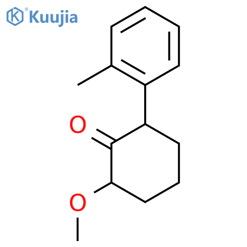Cyclohexanone, 2-methoxy-6-(2-methylphenyl)- structure